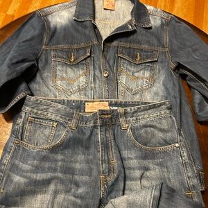 Blue Denim Accessories with Vintage Distressing